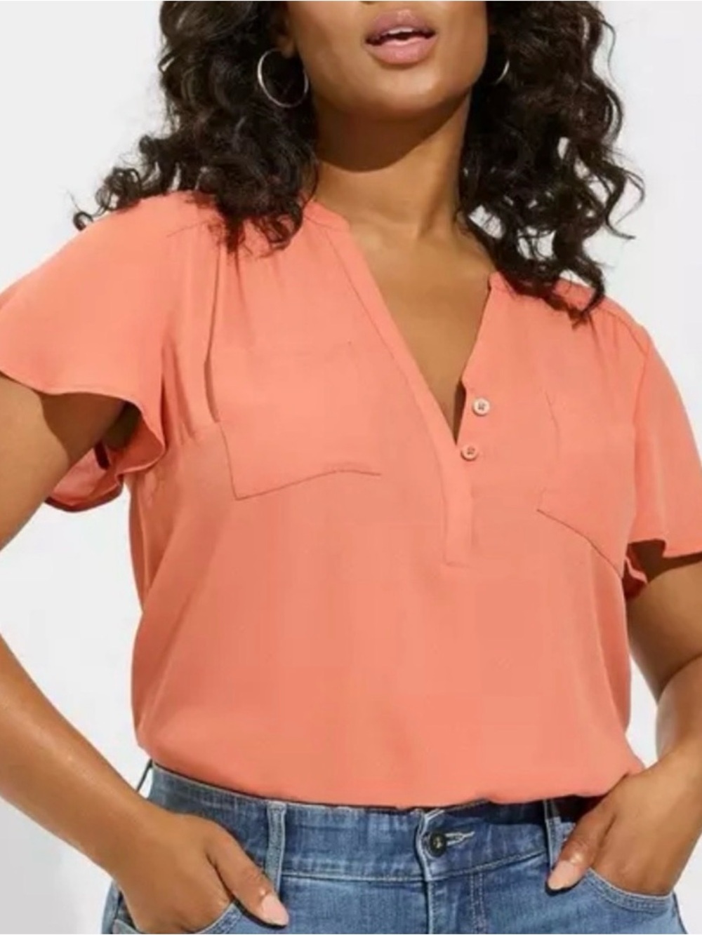 Torrid Harper Short Sleeve Blouse Sz 3X